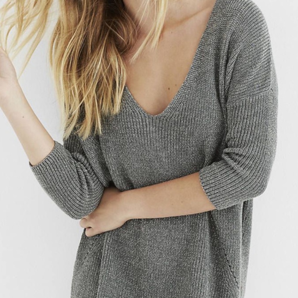 Express 1/2 Sleeve Marled London Sweater | XS